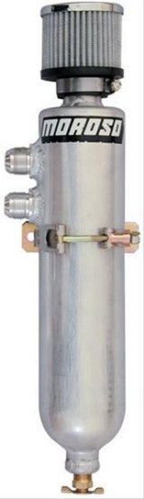 Moroso Breather Tank/Catch Can - Two -12An Fittings - Aluminum thumbnail 3