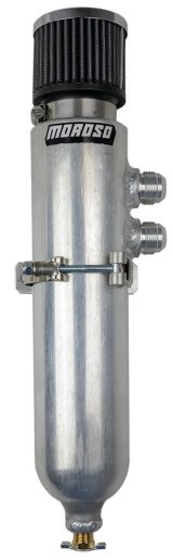 Moroso Breather Tank/Catch Can - Two -12An Fittings - Aluminum thumbnail 5