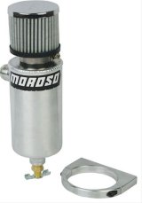 Moroso Breather Tank/Catch Can -12An Male Fitting - Billet Mounting Bracket - Aluminum thumbnail 1