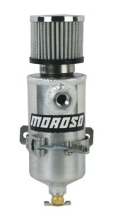 Moroso Breather Tank/Catch Can - Two 3/8 NPT Female Fittings - Aluminum thumbnail 3