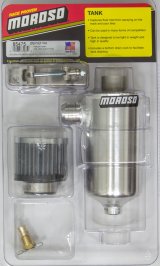 Moroso Breather Tank/Catch Can - 16An Male Fitting - Aluminum thumbnail 4