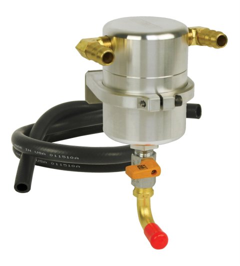 Moroso 10-15 Chevrolet Camaro SS Air/Oil Separator Catch Can - Billet Aluminum