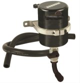 Moroso Universal Air/Oil Separator Catch Can - Large Body - Billet Aluminum - Black Anodized thumbnail 1