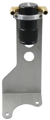 Moroso 10-14 Ford Raptor 6.2L Air/Oil Separator Catch Can - Small Body - Billet Aluminum - Black thumbnail 1