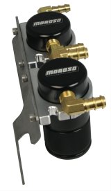 Moroso 04-07 Subaru STi/06-07 WRX Air/Oil Separator Catch Can - Small Body - Billet Aluminum - Black thumbnail 2