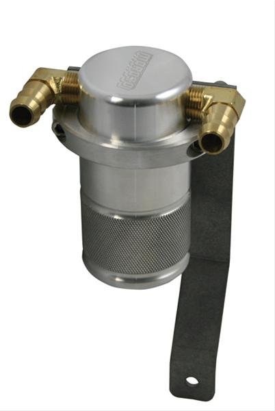 Moroso 05-10 Chrysler 5.7L (w/Stock Intake) Air/Oil Separator Catch Can - Small Body - Billet Alum