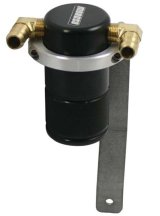 Moroso 05-10 Chrysler 5.7L (w/Stock Intake) Air/Oil Separator Catch Can - Billet Aluminum - Black thumbnail 2