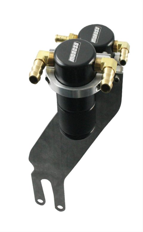 Moroso 05-11 Lotus Elise/Exige Air/Oil Separator Catch Can - Small Body - Billet Aluminum - Black thumbnail 1