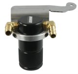 Moroso 11-14 Ford Mustang V6 Air/Oil Separator Catch Can - Small Body - Billet Aluminum - Black thumbnail 1
