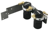 Moroso 08-14 Subaru STi (w/Top Mount Intercooler) Air/Oil Separator Catch Can - Billet Alum - Black thumbnail 1