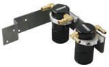 Moroso 08-14 Subaru STi (w/Top Mount Intercooler) Air/Oil Separator Catch Can - Billet Alum - Black thumbnail 2