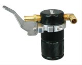 Moroso 07-11 Jeep 3.8L JK Air/Oil Separator Catch Can - Small Body - Billet Aluminum - Black Finish thumbnail 1