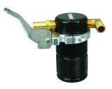 Moroso 07-11 Jeep 3.8L JK Air/Oil Separator Catch Can - Small Body - Billet Aluminum - Black Finish thumbnail 2