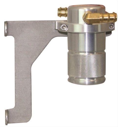 Moroso 12-18 Jeep 3.6L JK Air/Oil Separator Catch Can - Small Body - Billet Aluminum