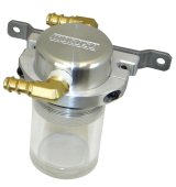 Moroso Universal Air/Oil Separator Catch Can - Small Body w/o Drain - Billet Alum - Raw/Clear Bottom thumbnail 2