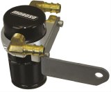 Moroso Dodge Challenger 5.7/6.4L (w/Shaker Hood) Air/Oil Separator Catch Can - Billet Alum - Black thumbnail 1