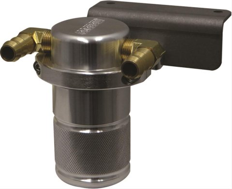 Moroso 15-19 Dodge Charger/Challenger Hellcat Air/Oil Separator Catch Can - Small Body - Billet Alum thumbnail 1