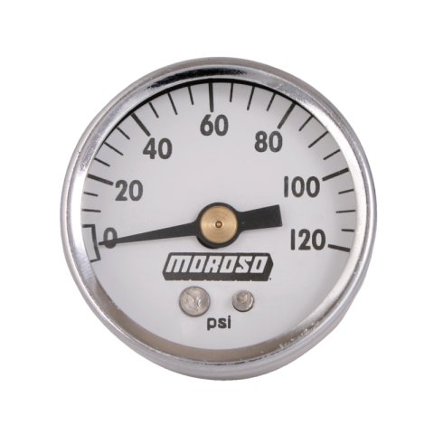 Moroso Oil Pressure Gauge - 0-120lbs - 1.5in Diameter thumbnail 2