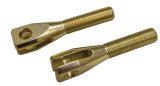 Moroso Clevis End - 1/2in-20 Thread on Shank - Chrome Moly Steel - Gold Iridite Finish - 2 Pack thumbnail 4
