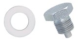 Moroso Oil Pan Drain Plug w/Nylon Washer - Chrome thumbnail 2