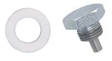 Moroso Oil Pan Drain Plug w/Nylon Washer - Clear Zinc thumbnail 1