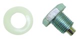 Moroso Oil Pan Drain Plug w/Nylon Washer - Clear Zinc thumbnail 2