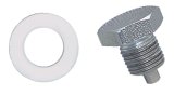 Moroso Oil Pan Drain Plug w/Nylon Washer - Clear Zinc thumbnail 3
