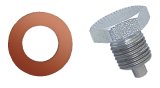 Moroso Oil Pan Drain Plug w/Copper Washer - Clear Zinc thumbnail 2