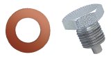 Moroso Oil Pan Drain Plug w/Copper Washer - Clear Zinc thumbnail 3
