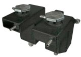 Moroso 16-Up Polaris RZR Turbo/Turbo S Dual Coolant Intercooler Tank - Black Powder Coat thumbnail 4