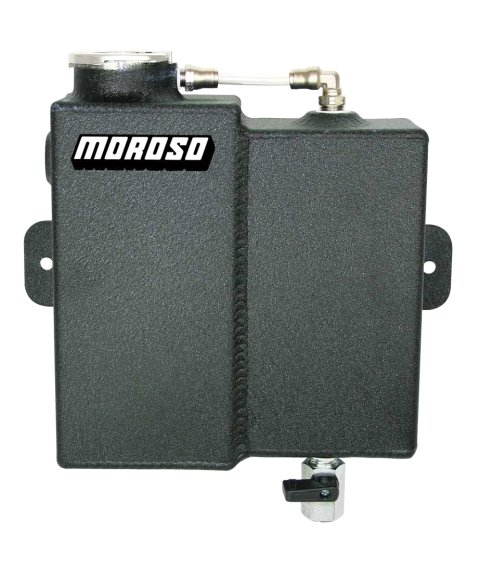 Moroso Universal Dual Coolant Expansion/Recovery Catch Tank - Black Powder Coat thumbnail 3