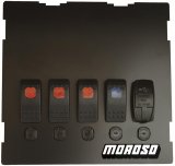 Moroso 99-04 Mazda Miata NB Radio/HVAC Pocket Block Off Plate With Switches thumbnail 1