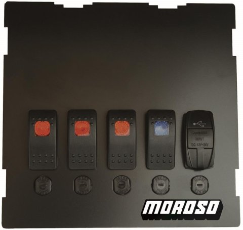 Moroso 99-04 Mazda Miata NB Radio/HVAC Pocket Block Off Plate With Switches