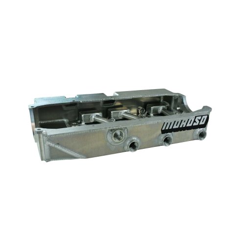 Moroso Small Block Chevy Asphalt Late Model Dry Sump 4.25in (w/3 Pick Ups) Aluminum Oil Pan thumbnail 5
