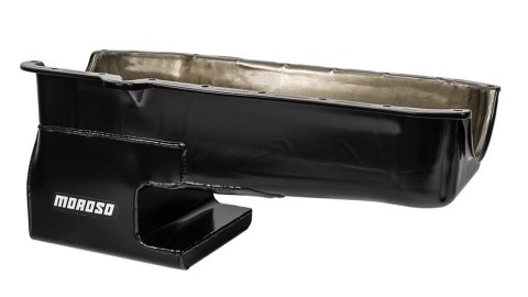 Moroso 80-85 SBC w/Passengers Side Dip Stick Dart SHP Chevy II Oil Pan - Black