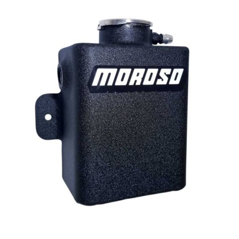 Moroso Universal 1.25qt Coolant Expansion Tank - Black Powder Coat thumbnail 2