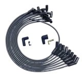 Moroso BBC Over Valve Cover 135 Deg Plug End HEI Dist Unsleeved Ultra Spark Plug Wire Set - Black thumbnail 2