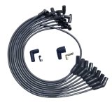 Moroso BBC Over Valve Cover 135 Deg Plug End HEI Dist Unsleeved Ultra Spark Plug Wire Set - Black thumbnail 3