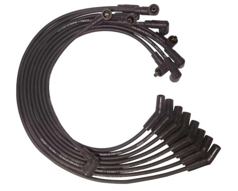 Moroso BB Ford 351C/390/429/460 135 Deg Boots Non-HEI Unsleeved Ultra Spark Plug Wire Set - Black thumbnail 1