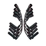 Moroso GM LS 11 Inch Long Coil On Plug 90 Deg Boots Unsleeved Ultra Spark Plug Wire Set -Black thumbnail 2