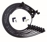 Moroso BBC Under Header 90 Deg Plug Non-HEI Dist Unsleeved Ultra Spark Plug Wire Set - Black thumbnail 1