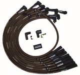 Moroso BBC Over Valve Cover Str Plug End Non-HEI Sleeved Ultra Spark Plug Wire Set - Black thumbnail 1