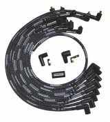 Moroso SBC Over Valve Cover Sleeved 90 Deg Plug Non-HEI Ultra Spark Plug Wire Set - Black thumbnail 1