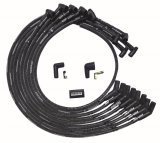 Moroso SBC Under Header 135 Deg Plug End HEI Sleeved Ultra Spark Plug Wire Set - Black thumbnail 1