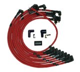 Moroso SBC Over Valve Cover 90Deg Plug Non-HEI Sleeved Ultra Spark Plug Wire Set - Red thumbnail 3
