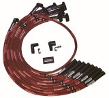 Moroso BBC Over Valve Cover Str Plug Boots HEI Sleeved Ultra Spark Plug Wire Set - Red thumbnail 1