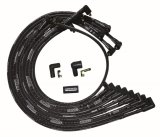 Moroso SBC Under Header 90 Deg Plug Non-HEI Sleeved Ultra Spark Plug Wire Set - Black thumbnail 1