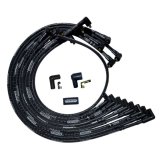 Moroso SBC Under Header 90 Deg Plug Non-HEI Sleeved Ultra Spark Plug Wire Set - Black thumbnail 2