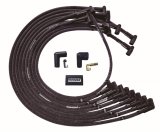 Moroso BBC Under Header 90 Deg Plug End HEI Sleeved Ultra Spark Plug Wire Set - Black thumbnail 1