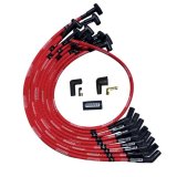 Moroso SBC Over Valve Cover 135 Deg Plug HEI Sleeved Ultra Spark Plug Wire Set - Red thumbnail 2